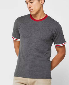 T-shirts unisexes à manches courtes 100% coton transfert de chaleur Dtg logo brodé sérigraphie T-shirts pour hommes T-shirts personnalisés - Product Image 2