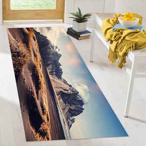 Vestrahorn Mountain Landscape <b>Rug</b>, Iceland <b>Rugs</b>, Mountain Landscape <b>Rugs</b>, Landscape <b>Rugs</b>,<b>Chenille</b> <b>Rug</b> - Product Image 4