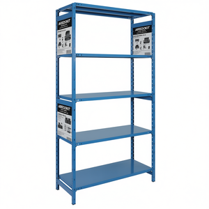 ARREDOKIT Azzurro Ral 5015 LB1100A Kit d'étagères de garage avec 5 étagères emboîtables (106x42x180cm) - Product Image 2