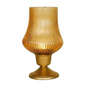 Latest Design Metal Gold <b>Hurricanes</b> <b>Candle</b> <b>Holder</b> With Mercury <b>Glass</b> for Home & Christmas Tabletop Lighting Decor - Product Image 3