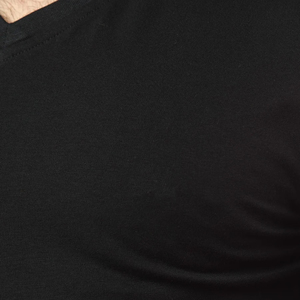 Camiseta informal de manga larga para hombre, camisa básica de color negro con cuello de pico, a la moda, en todos los colores y tamaños - Product Image 5