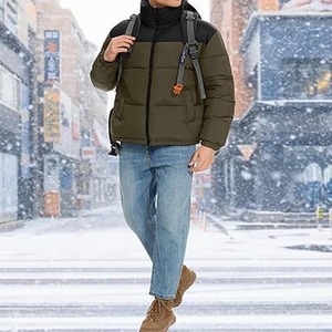 Manteaux d'hiver chauds et rembourrés pour hommes, imprimés sur mesure par OEM, pour l'extérieur, veste rembourrée pour hommes fabriquée par Dress Sports - Product Image 5
