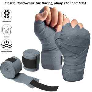 Gants de boxe en gel pour hommes et femmes, protection élastique rembourrée des poings sous les mitaines, Muay Thai MMA Kickboxing Martial - Product Image 5