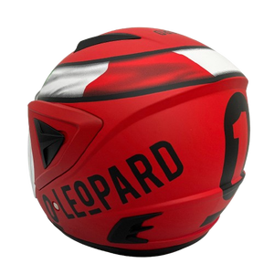 Casque de moto JP13 Leopard de haute qualité | Rouge mat BXP | Certifié SNI | Casque adulte à visière unique - Product Image 5