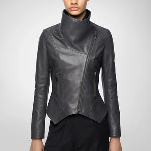 แจ็กเก็ตหนังระบายอากาศสำหรับผู้หญิงเสื้อถักสไตล์ใหม่สำหรับฤดูหนาวสีตามสั่ง - Product Image 2