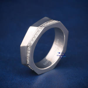 แหวนแต่งงานโมอิสโซลิแทร์ประดับเพชรโมอิส925เงินแท้ทรงกลมดีไซน์คลาสสิก2025ขายดี - Product Image 2