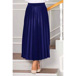 กระโปรงฮิญาบอัดพลีทพร้อมแซ็กโซโฟนเอวยางยืด - Product Image 2