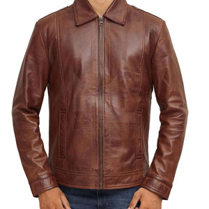 Veste en cuir pour hommes veste d'hiver à usage extérieur vestes en cuir respirant pour hommes vente en gros - Product Image 3