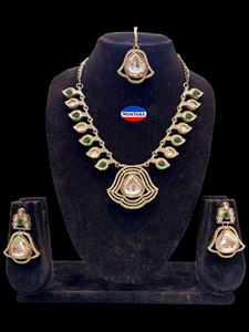 Kundan piedra perla aleación mujer collar pendiente conjunto joyería de moda étnica fiesta desgaste boda compromiso aniversario regalo - Product Image 4