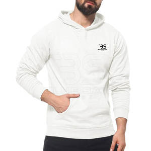 Sudadera con capucha de algodón con bolsillo para hombre de canguro y Capucha con cordón Casual para hombre Sudadera con capucha de mezcla de algodón - Product Image 1