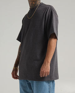Camiseta con hombros caídos de gran tamaño para hombre, camiseta de calle personalizada con ajuste relajado, 100% algodón, proveedor de ropa de moda OEM - Product Image 4