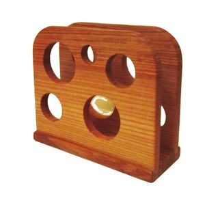 Servilletero de madera de bambú clásico de alta calidad, diseño plegable de Metal cuadrado con esmalte transparente marrón para mesas de boda y fiesta - Product Image 2