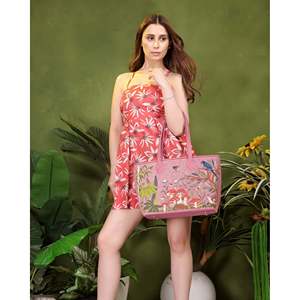 Sac fourre-tout bohème en cuir végétalien à motif floral pour femme, broderie, ouverture supérieure, fermeture à crochet de qualité supérieure, usage quotidien, voyage, plage, shopping, 750g - Product Image 6