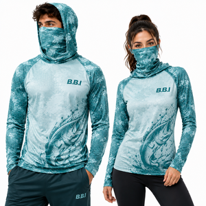 Camisa de Pesca con Capucha de Manga Larga Personalizada, Ligera, Transpirable y de Alto Rendimiento para Hombre y Mujer, Camisa Rosa con Estampado de Camuflaje - Product Image 5