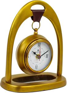 Horloge de table en métal à piles, design moderne et classique, écologique, ajoute de l'élégance aux bureaux, étagères, tables de chevet - Product Image 4