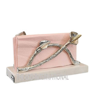 Porte-serviettes plaqué or en forme de papillon en aluminium marbre matériel Table à manger dîners banquet porte-serviettes - Product Image 2