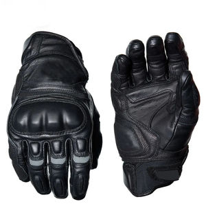 Gants de protection professionnels personnalisés noir et vert vif Pro Bikers moto isolée en cuir véritable de haute qualité - Product Image 3