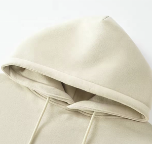 High Quality Street Wear <b>String</b> Solid Color Fleece Screen Print 100% Organic Cotton Hoodies - Product Image 2