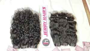 Distributeurs en gros d'extensions de cheveux de trame Indian Temple Remy perruques frontales à fermeture Machine double trame de cheveux - Product Image 5