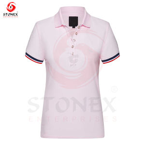 Polos Venta al por mayor Polo de punto Camiseta Mujer Poliéster Logotipo personalizado con tela de alta calidad - Product Image 1