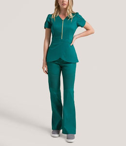 Conjunto de Uniforme Médico para Mujer, Moderno, de Alta Calidad, en Spandex y Lona, con Color y Logotipo Personalizables, de Secado Rápido, sin Costuras, para Verano - Product Image 6