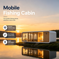 Cabane préfabriquée élégante de type Apple Pod, 20 pieds, 40 pieds, maison mobile modulaire, aménagement personnalisé, hôtel, supermarché pour terres inutilisées