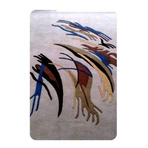 Tapis de laine touffeté à la main de luxe du fournisseur direct d'usine tapis de cuisine de haute qualité motif brodé abstrait haute vente coton - Product Image 1