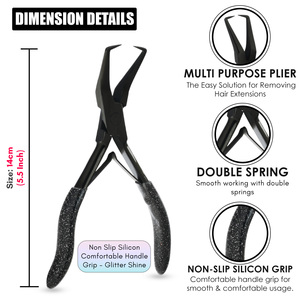 Outils d'extensions de cheveux de vente supérieure Pince pour microbilles Outil de suppression en acier inoxydable poli fini personnalisé - Product Image 3