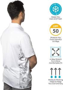 Hommes été nouveau décontracté à manches courtes mince pour POLO chemise séchage rapide respirant rétractable couleur unie brodé extérieur - Product Image 3