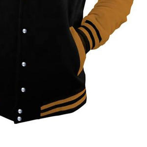 Chaquetas de béisbol para hombre de buena calidad con mangas de cuero chaqueta de béisbol universitaria acolchada a prueba de viento para hombre - Product Image 3