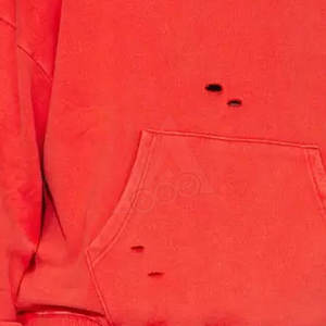 Sweat à capuche vieilli direct d'usine grande taille pour hommes conception personnalisée hiver couleur unie col à capuche couleur unie sweat teint uni - Product Image 6