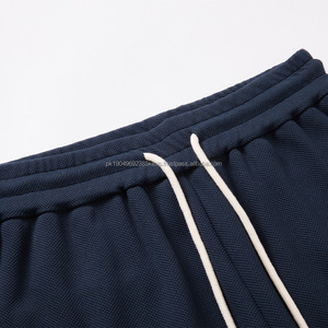 250gsm 100% polyester Pique Fitness hommes été solide pantalon genou-longueur respirant décontracté basket-ball sport Shorts pour hommes - Product Image 4