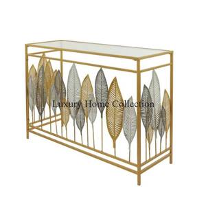 Forme d'arbre Meta Console décorative et Table d'appoint murale en laiton Antique Shade fait à la main luxueux Villa et hôtel Ware accessoires - Product Image 2