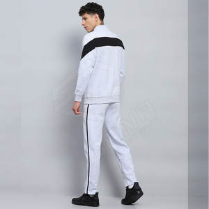 Ensemble de vêtements d'entraînement unisexe pour l'été, sweat-shirt et pantalon de survêtement décontractés pour homme, logo personnalisé, taille plus, léger, 100% coton respirant - Product Image 3