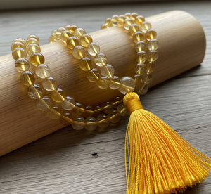 Venta caliente collar bohemio para mujer citrino Natural 108 Mala Beads 6 mm moda espiritual étnica para fiestas hindúes - Product Image 2