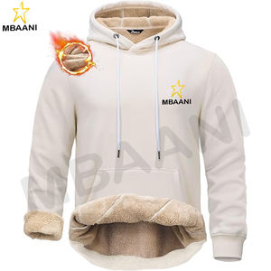 Sweat-shirts à capuche en sherpa pour hommes, sweats de sport en couleur personnalisée - Product Image 1