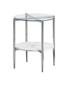 Dernières tables basses de luxe à armature en métal dessus en marbre tables d'appoint au design traditionnel pour salon salle à manger chambre décoration de la maison - Product Image 4