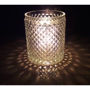 Pot de bougie en verre votif de vente chaude pour les centres de décoration de table à dîner bougie en verre à facettes en diamant votive - Product Image 4