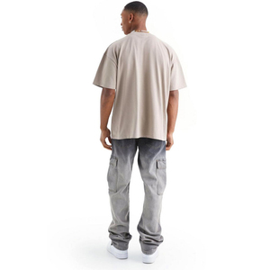 Manufacturer's Boxy Fit Men's T-<b>Shirt</b> <b>100</b>% Cotton Anti-Wrinkle O-Neck Contrast Stitching Oversized OEM Service Custom Worsted - Product Image 2