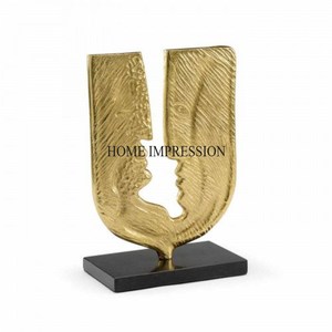 Bague en aluminium coulé plaqué or de haute qualité Designer Accents décoratifs pour la maison Sculpture du fabricant indien au prix le plus bas - Product Image 4