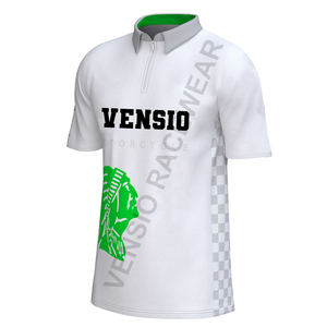 Polo de cyclisme de montagne imprimé de luxe Pit Crew MX % Polyester Séchage rapide Respirant Manches courtes Personnalisable pour hommes - Product Image 6