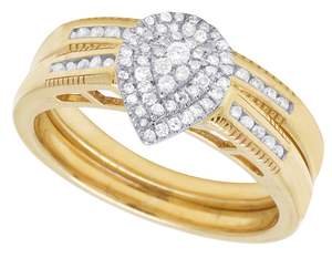 Conjunto nupcial de Halo en forma de pera, anillo de desgaste para fiesta de boda con plata de estrella S925 en anillo de compromiso elegante de diamante Moissanite - Product Image 3