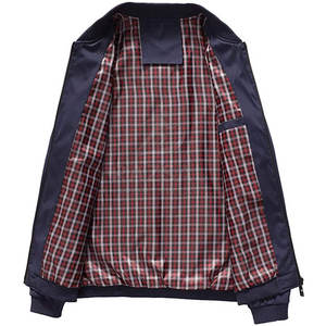 Chaqueta de bombardero informal con cuello levantado y cremallera para hombre, prendas de vestir exteriores transpirables de secado rápido impermeables de invierno, poliéster de diferentes colores - Product Image 2