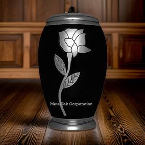 Color personalizado cenizas humanas urnas de cremación negro plata Rosa Memorial ceremonia funeraria recuerdo tarro recuerdo urnas de recuerdo - Product Image 3