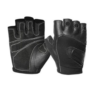 Guantes Deportivos de Gimnasio con Media Palma de Cuero Acolchada, Cierre de Velcro Antideslizante y Logotipo Personalizado para Crossfit - Product Image 1