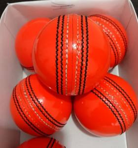 SUMROOS Nueva calidad profesional Naranja Pelota dura Deportes Hardballs Entretenimiento Pelota de cricket para adultos - Product Image 1