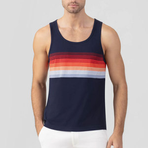 Débardeur décontracté personnalisé pour homme en coton respirant et écologique, idéal pour l'été et la gym, avec impression de logo OEM et marque privée, disponible en grandes tailles - Product Image 1