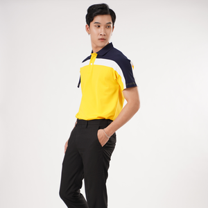 Traje versátil de color sólido para hombre para camisas de alta solidez del color transpirable de secado rápido de punto 100% uniformes de poliéster Vietnam - Product Image 1