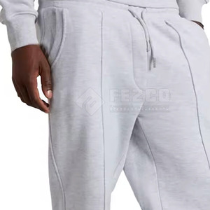 Nuevo diseño de calidad superior Mezcla de poliéster/algodón Cintura elástica ligera Pantalón de sudor recto alto para hombres 2025 Hecho a medida - Product Image 5
