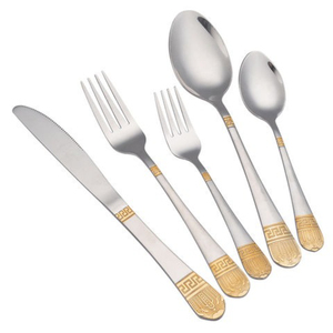 Ensemble de couverts polis brillants noirs en acier inoxydable vendeur/exportateur indien robuste pour l'utilisation de la vaisselle de dîner de Noël - Product Image 2